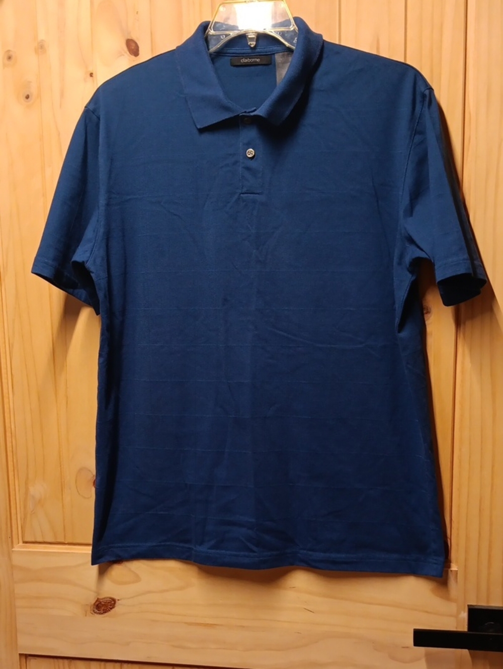 Claiborne Men's Short-Sleeve Polo - Deep Blue EUC